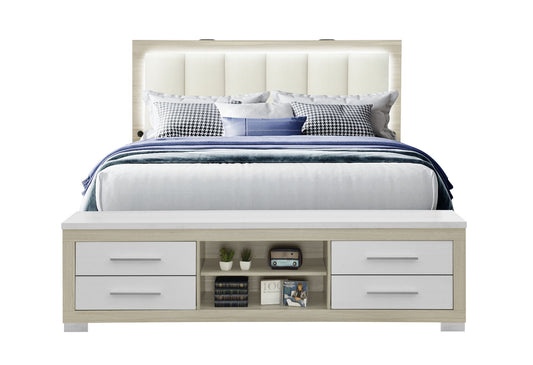 Madison - King Storage Bed - Natural