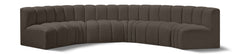 Arc - Boucle Fabric 6 Piece U-Shaped Modular Sofa