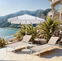 Amalfi - Patio Umbrella - White Base / White Pole