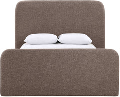 Fira - Linen Textured Fabric Upholstered Bed