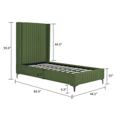 Promenade - Bed With Upholstered Headboard And Slats
