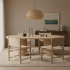 Santos - Vegan Leather Upholstered Dining Chair With Stained Natural Base (Set of 2)