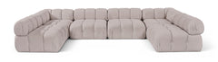 Orin - U-Shaped Velvet 6 Piece Modular Sectional