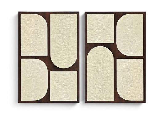 Icon - Mango Wood 2 Piece Wall Art