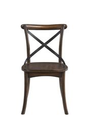 Kaelyn - Metal Side Chair (Set of 2) - Dark Oak