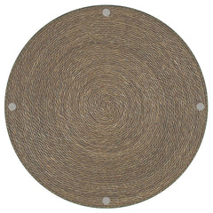 Halden - Round Woven Seagrass Accent Side Table - Light Brown