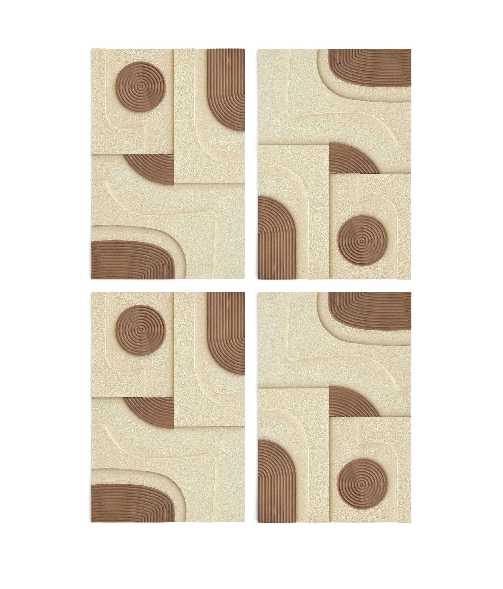 Element - Mango Wood 4 Piece Wall Art