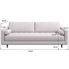 Anthony - Linen Sofa - Light Beige