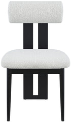 Dario - Boucle Dining Chair With Black Frame (Set of 2)