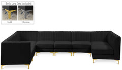 Alina - 8 Piece Velvet Modular Sectional