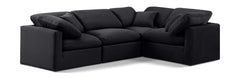 Indulge - Velvet 4 Piece Modular Corner Sectional