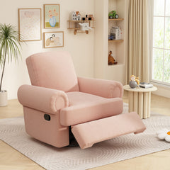 Manual Swivel Recliner Rocker Chair With Adjustable Backrest
