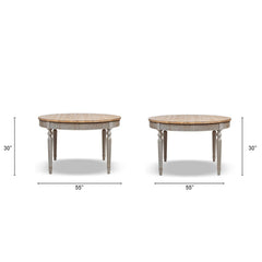 Colette - Round Dining Table - Blue / Gray