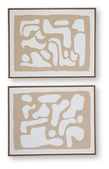 Waldett - Beige / White - Wall Art Set (Set of 2)
