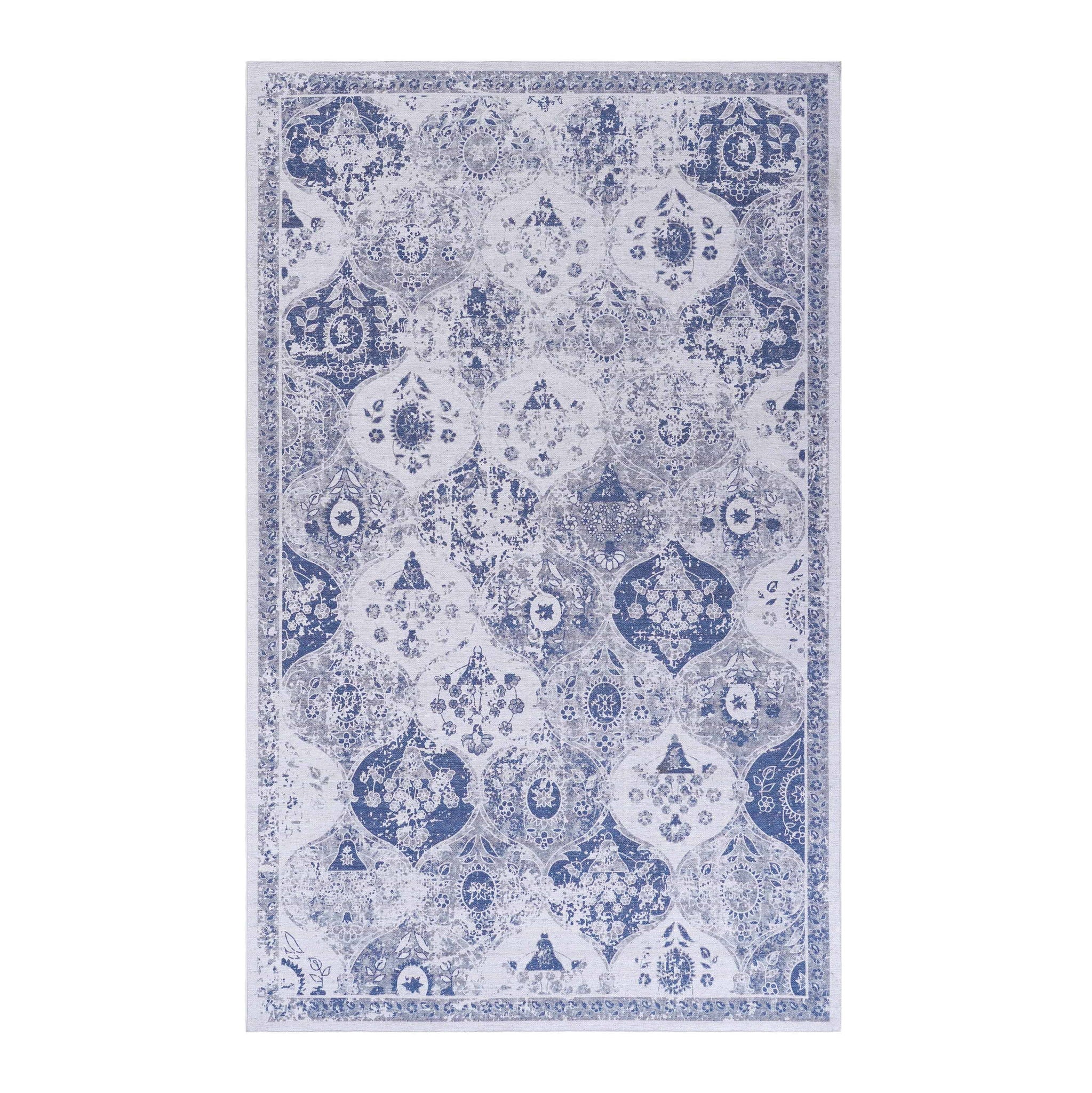 Maval - 3' X 5' Washable Area Rug - Blue