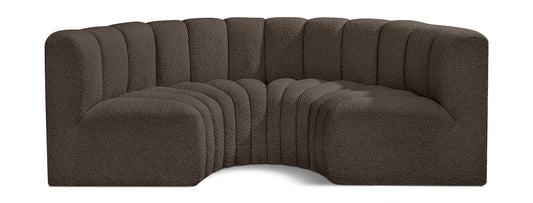 Arc - Boucle Fabric 4 Piece U-Shaped Modular Sofa