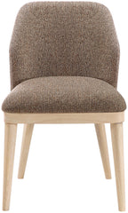Valeo - Linen Textured Fabric Upholstered Dining Chair (Set of 2) - Painted Natural Base