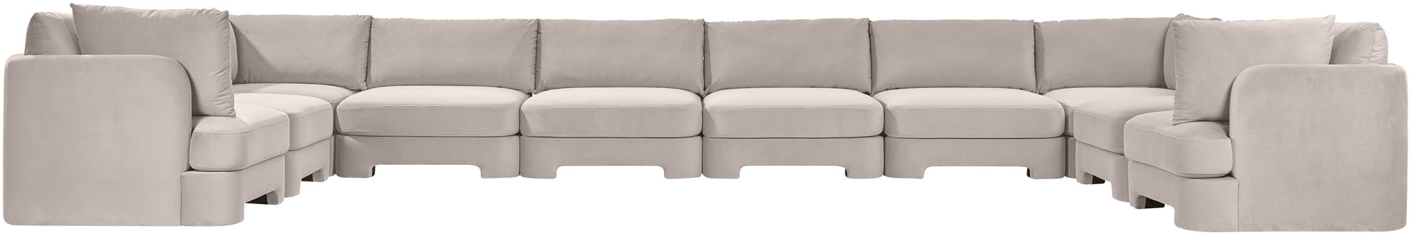 Hammond - Velvet Performance Fabric Upholstered 10 Piece Sectional