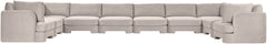 Hammond - Velvet Performance Fabric Upholstered 10 Piece Sectional