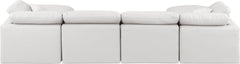Indulge - Faux Leather 6 Piece Modular Double Chaise Sectional
