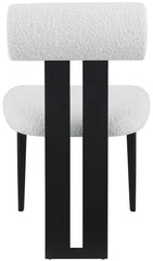 Dario - Boucle Dining Chair With Black Frame (Set of 2)