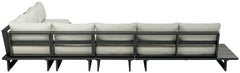 Maldives - 5 Piece Water Resistant Outdoor Patio Modular Sectional With Gray Base