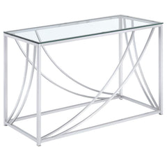 Lille - Glass Top Entryway Sofa Console Table Accents