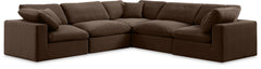 Comfy - 5 Piece Velvet Modular Corner Sectional