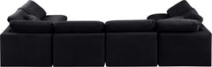 Indulge - Velvet 6 Piece Modular U-Shaped Sectional