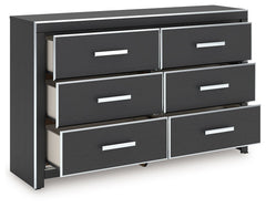 Zuraleus - Black - Six Drawer Dresser