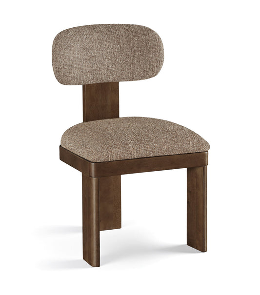 Timbra - Linen Textured Fabric Upholstered Dining Chair (Set of 2) - Walnut Base