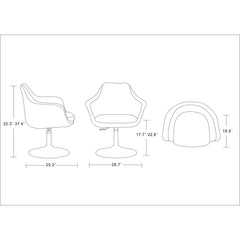 Kinsey - Swivel Lounge Chair - Red