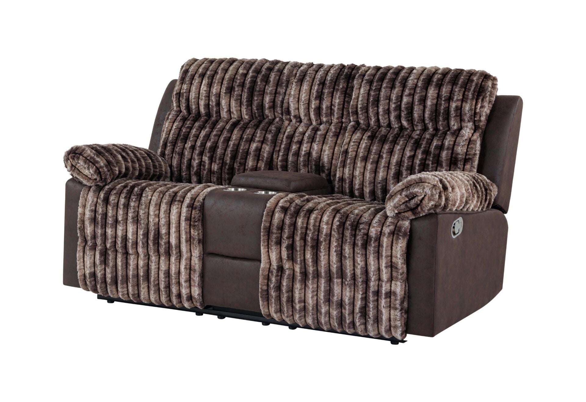 U6028 - Reclining Sofa / Console Reclining Loveseat - Brown
