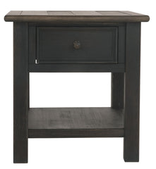 Tyler Creek - Grayish Brown / Black - Rectangular End Table