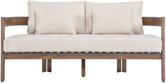 Newport - Water Resistant Fabric 65" Upholstered Outdoor Patio Loveseat
