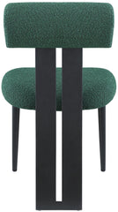 Dario - Boucle Dining Chair With Black Frame (Set of 2)