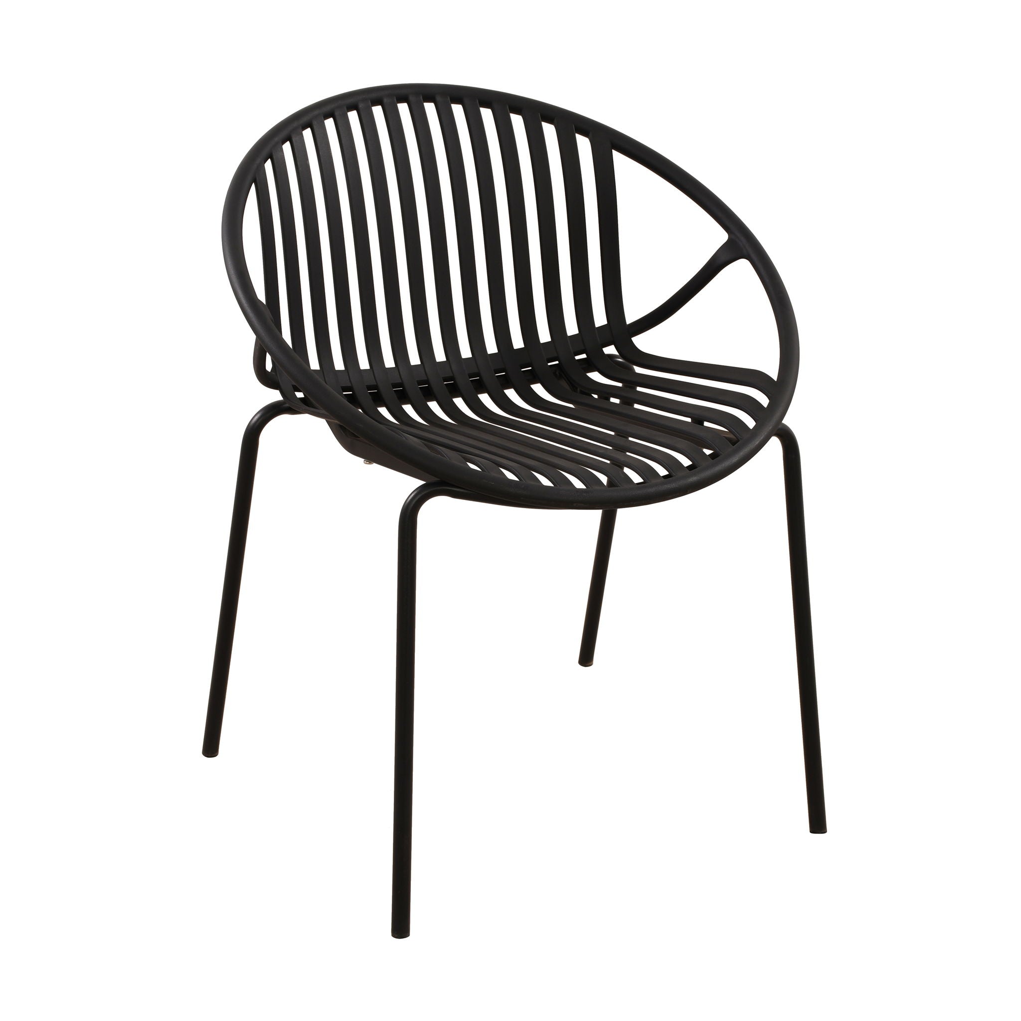 7 Piece Outdoor Modern Dining Set With Stackable Chairs