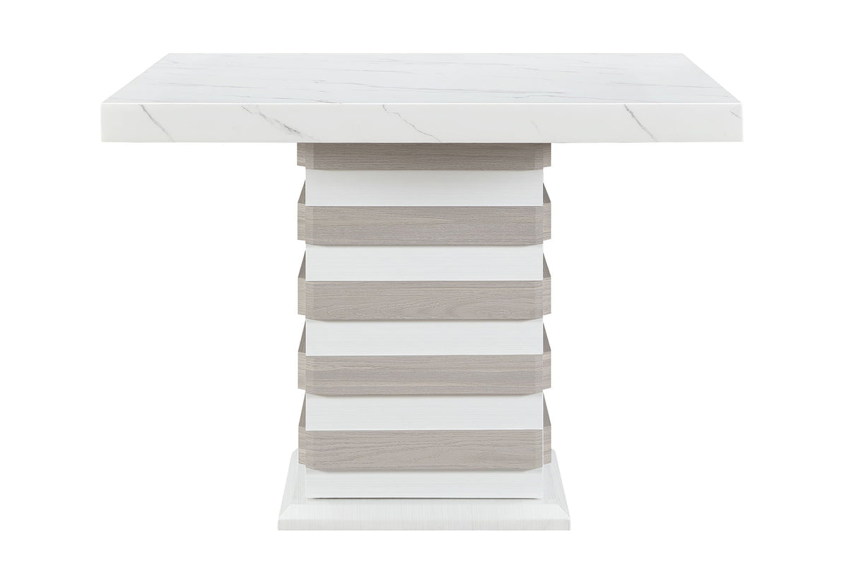 D2507 - Bar Table With Hidden Storage In The Base - White