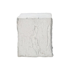 Square Accent Table, Indoor Outdoor - White