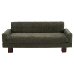 Modern Loveseat Sofa, 2 Seater With Square Arms For Living Room