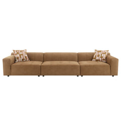 Modular Sofa Set With 2 Matching Toss Pillows - Chocolate