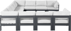 Nizuc - Outdoor Patio 11 Piece Modular Sectional With Gray Frame
