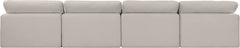 Comfy - Linen Modular Armless Sofa 4 Seats
