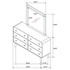 Robyn - 6-Drawer Bedroom Dresser And Mirror