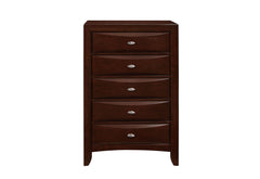 Linda - 5 Piece King Bedroom Set - Merlot