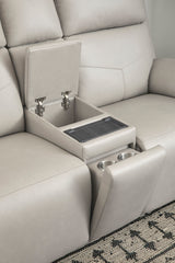 Vernon - Power Reclining Loveseat With Console, Power Headrests, Lumbar, Heat & Massage