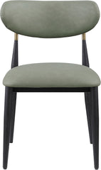 Ronda - Vegan Leather Upholstered Dining Side Chair - Black Legs