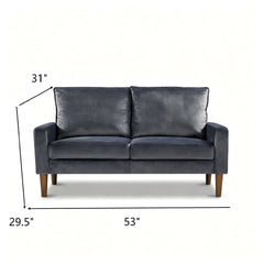 Upholstered Loveseat Sofa, 2 Seater Couch For Living Room Apartment