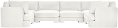 Hammond - Velvet Performance Fabric Upholstered 6 Piece U-Shaped Sectional