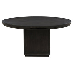 Leandro - 60" Round Dining Table - Burnished Black